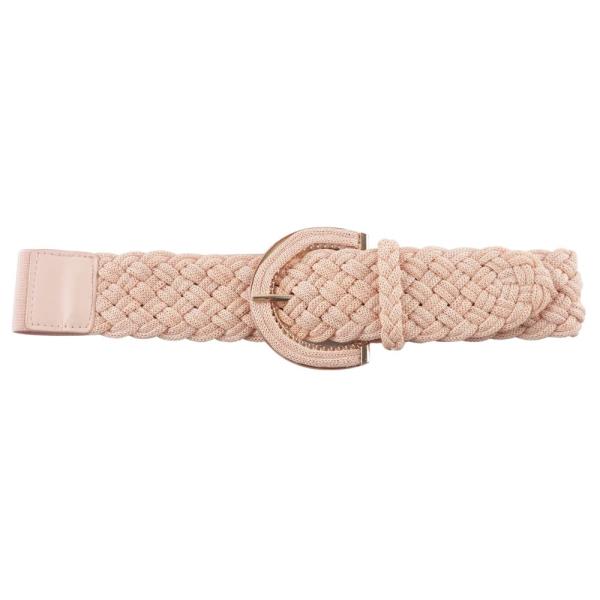 WOVEN U BUCKLE ELASTIC BELT