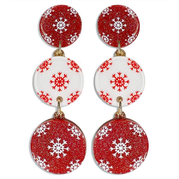 CHRISTMAS ORNAMENT DROP EARRING