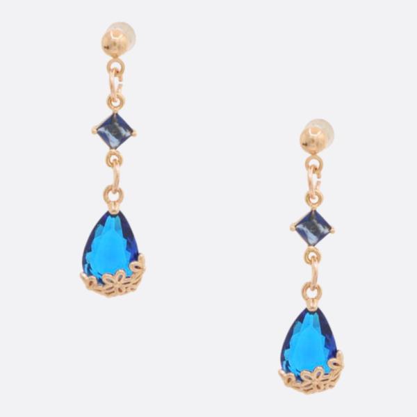 TEARDROP DANGLE CRYSTAL EARRING