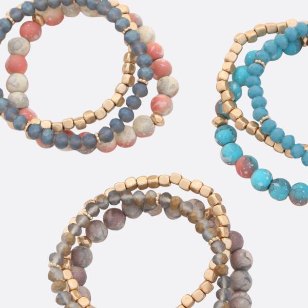 BALL BEADED BRACELET SET