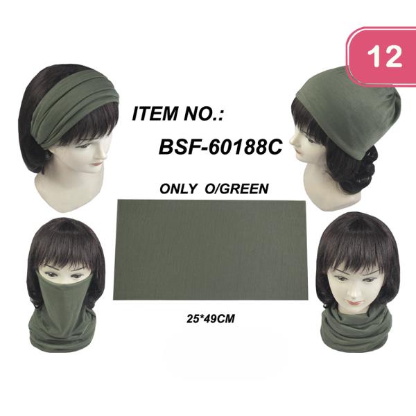 FABRIC MASK SCARF HEADBAND (12 UNITS)