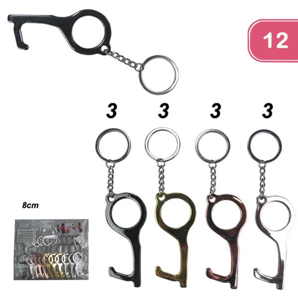 NO TOUCH ANTIBACTERIAL KEYCHAIN DOOR OPENER (12 UNITS)