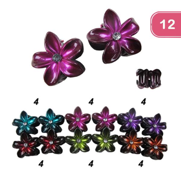 FLOWER HAIR CLIP (12 UNITS)