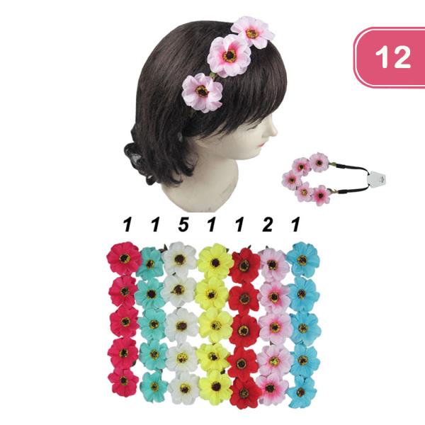 FLOWER HEADBAND (12 UNITS)