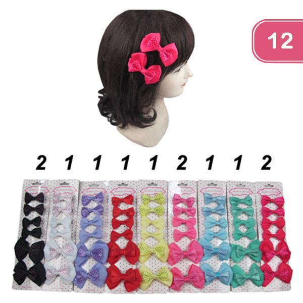 BOW HAIR PINS (12 UNITS)