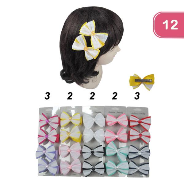 HAIR BOW PINS (12 UNITS)