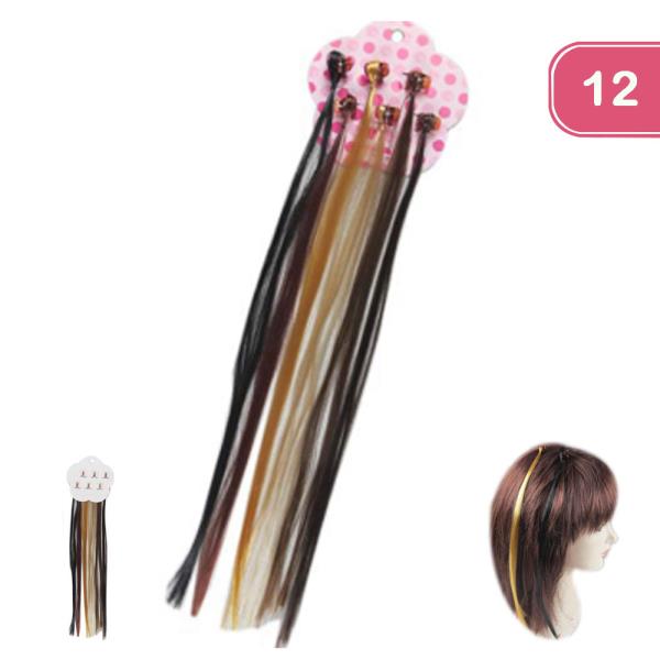 SYNTHETIC HAIR CLIPS (12 UNITS)