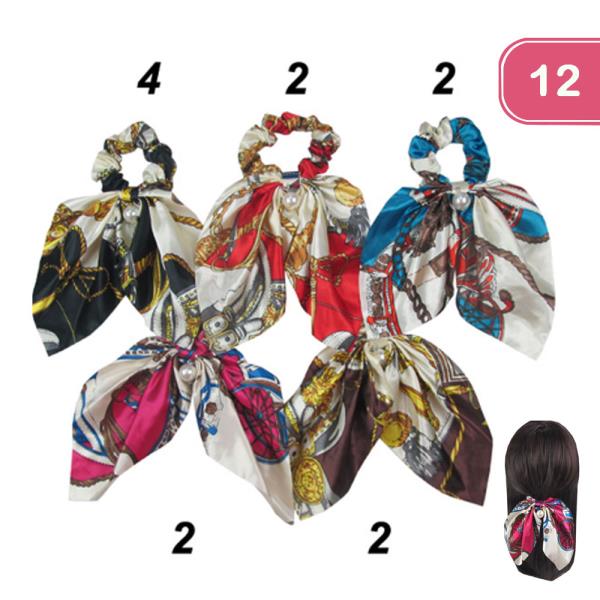 SCARF HAIR SCRUNCHIE (12 UNITS)