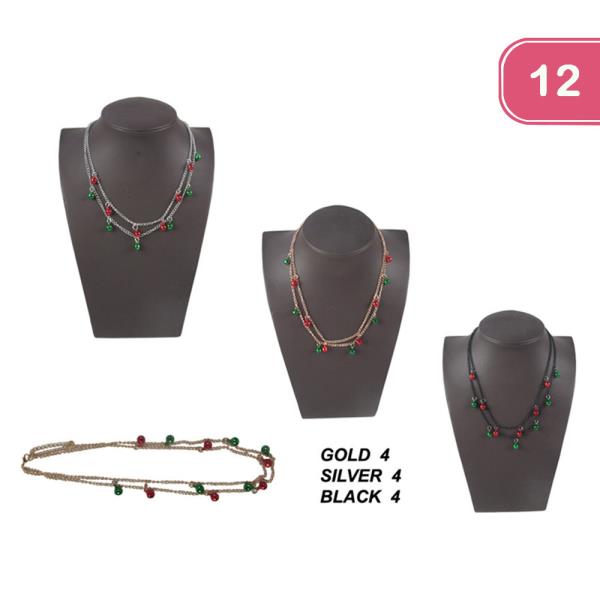 CHRISTMAS BELLS NECKLACE (12 UNITS)