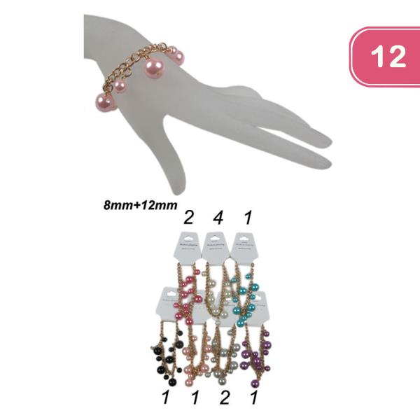 PEARL CHARM BRACELET (12 UNITS)