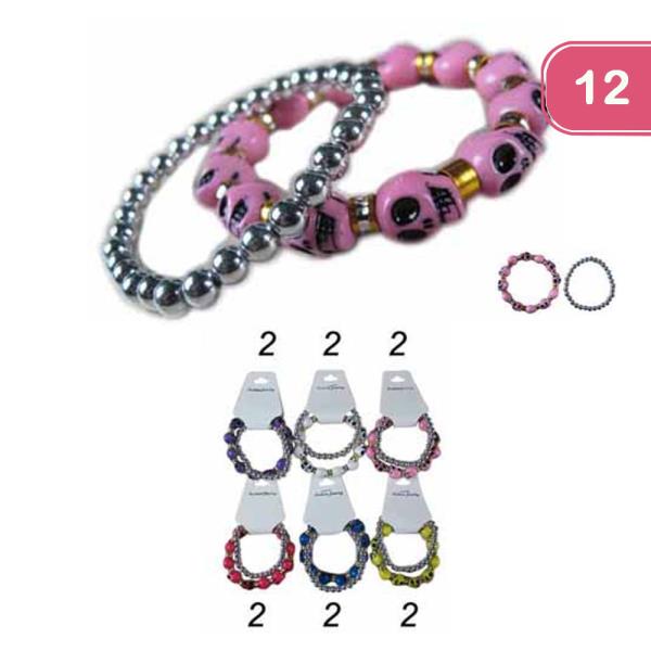 LAYER SKULL BRACELET (12 UNITS)