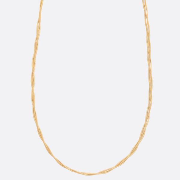 SODAJO DAINTY TWISTED GOLD DIPPED NECKLACE