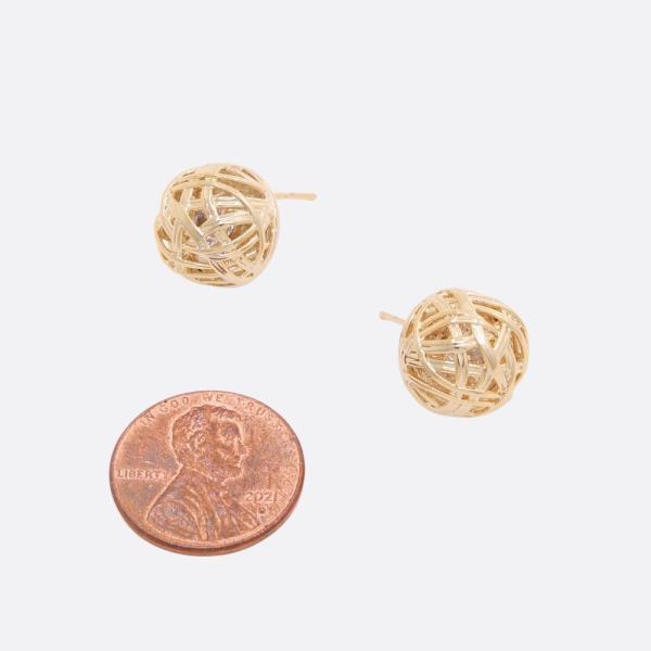 SODAJO BALL GOLD DIPPED EARRING