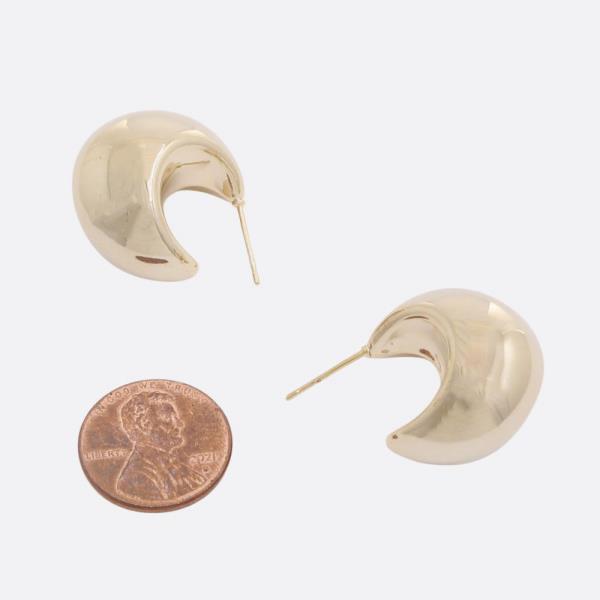 SODAJO PUFFY HOOP GOLD DIPPED EARRING