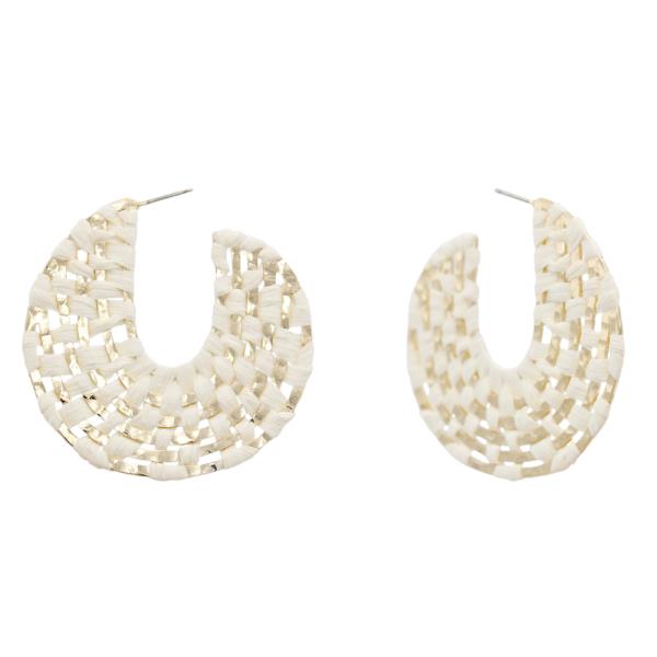 RAFFIA OPEN DISC EARRING