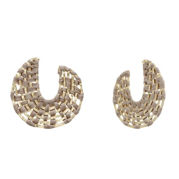 RAFFIA OPEN DISC EARRING