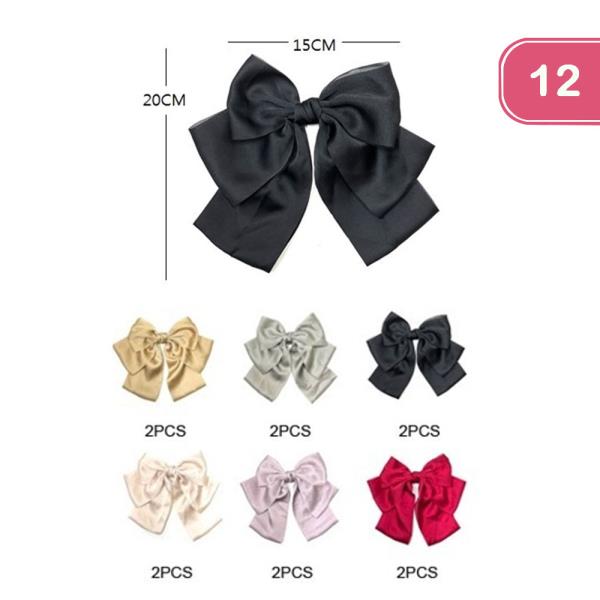 SILK HAIR BOW (12 UNITS)