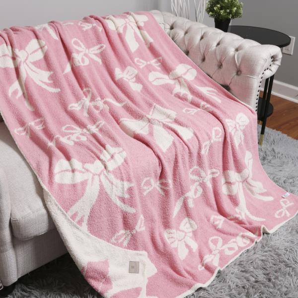 MIXED RIBBONS REVERSIBLE THROW BLANKET