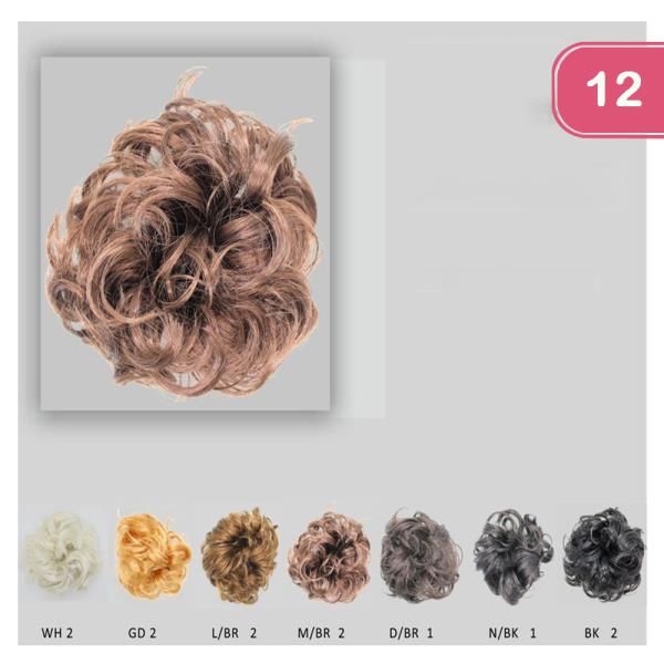 HAIR BUN HAIR TIE (12 UNITS)