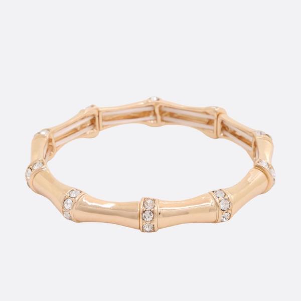 METAL BAMBOO STRETCH BRACELET