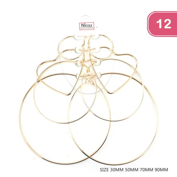 HOOP EARRING SET (12 UNITS)