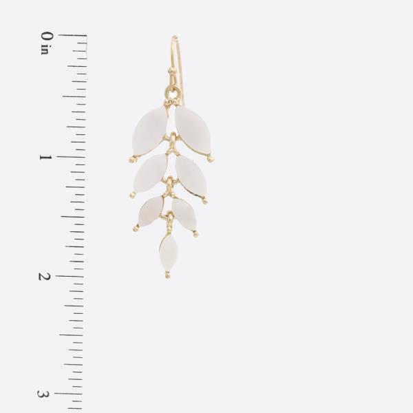 MOTHER OF PEARL LEAF SHAPE DANGLE EARRING