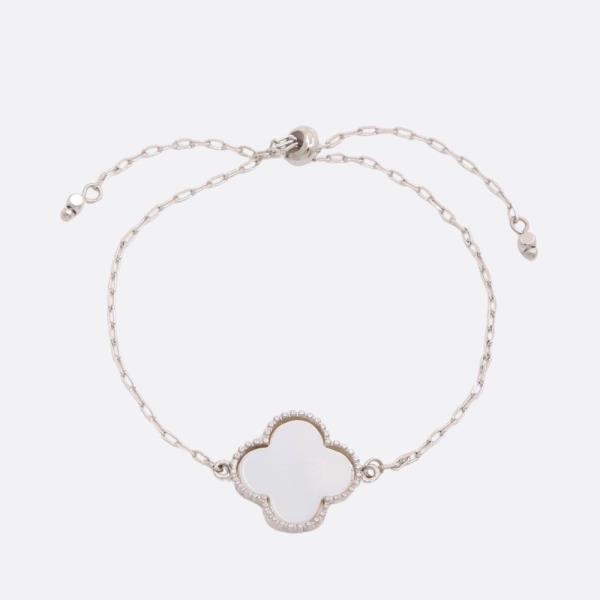 CLOVER CHARM OVAL LINK BRACELET