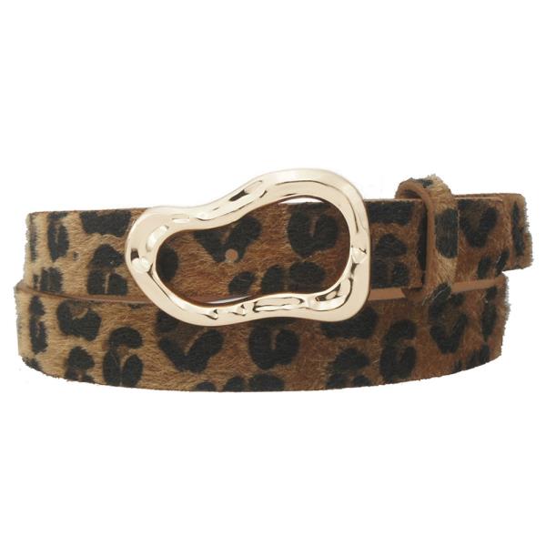 LEOPARD ORGANIC OVAL SHAPED BUCKLE