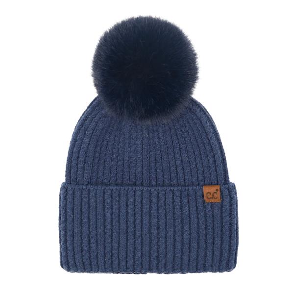 CC CABLE CUFF POM BEANIE