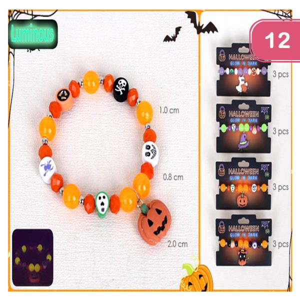 GLOW IN THE DARK HALLOWEEN BRACELET (12 UNITS)