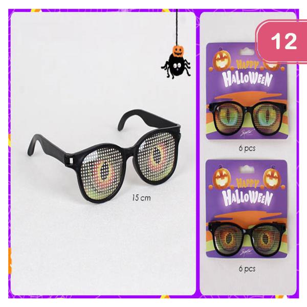 HALLOWEEN ASSORTED PRINT GLASSES (12 UNITS)