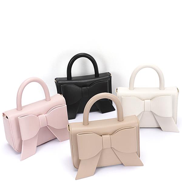 RIBBON TOP HANDLE BAG