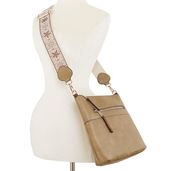 SMOOTH ZIPPER CROSSBODY BAG