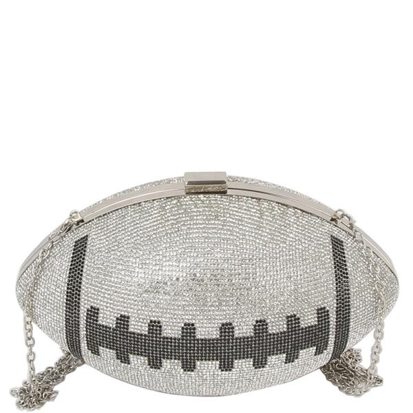 RHINESTONE FOOTBALL CROSSBODY BAG