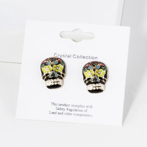 SUGAR SKULL STUD EARRING