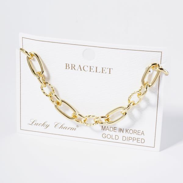 GOLD DIPPED METAL CHAIN BRACELET