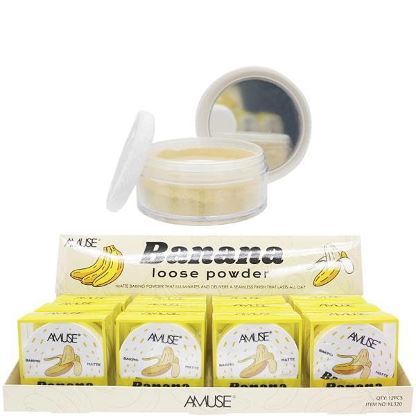 AMUSE BANANA LOOSE POWDER W MIRROR (12 UNITS)