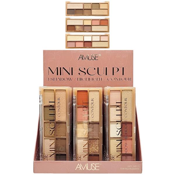 AMUSE MINI SCULPT SHADOW HIGHLIGHT CONTOUR KITS (24 UNITS)