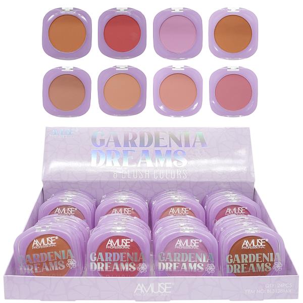 AMUSE GARDENIA DREAMS 8 BLUSH COLORS PALETTE (24 UNITS)