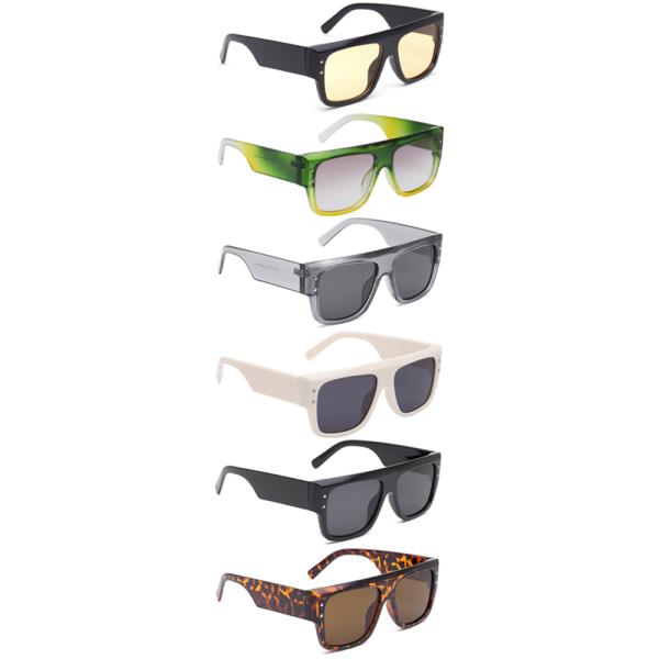 FLAT SQUARE SHIELD SUNGLASSES 1DZ