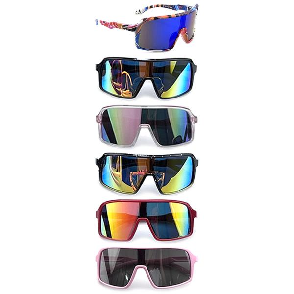 STYLISH MIRRORED SPORTS SUNGLASSES 1DZ