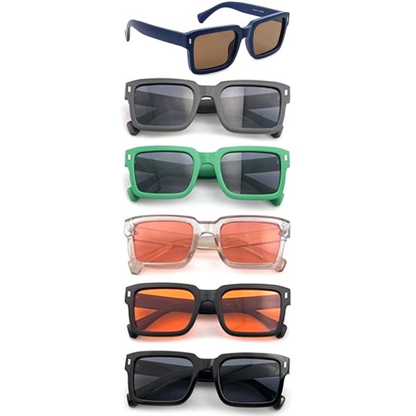 PLAIN COLOR SQUARE SUNGLASSES 1DZ