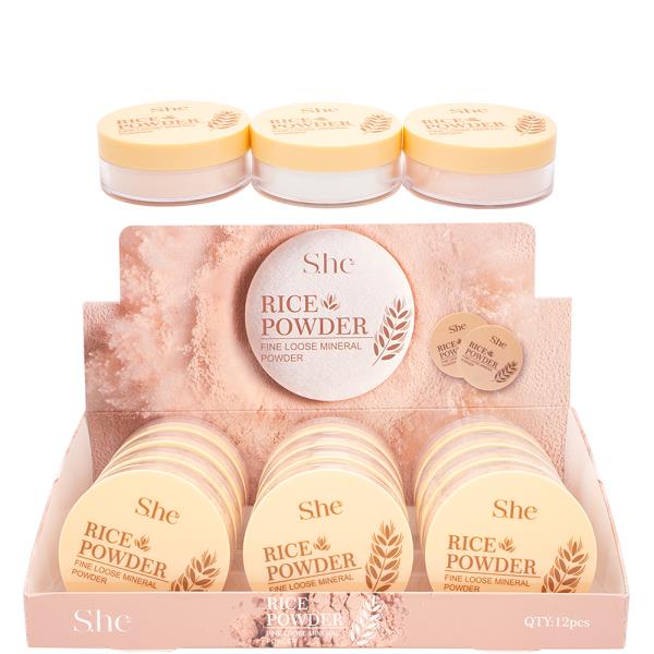 RICE FINE LOOSE MINERAL POWDER (12 UNITS)