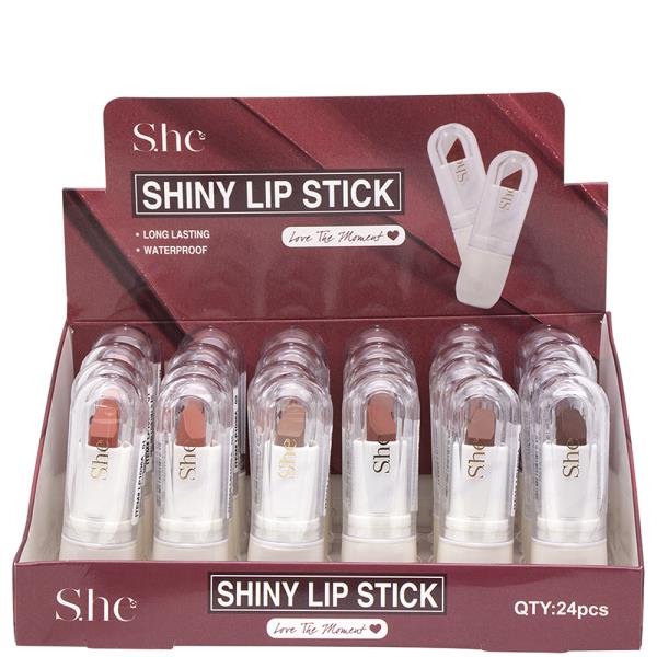 SHINY LIP STICK (24 UNITS)