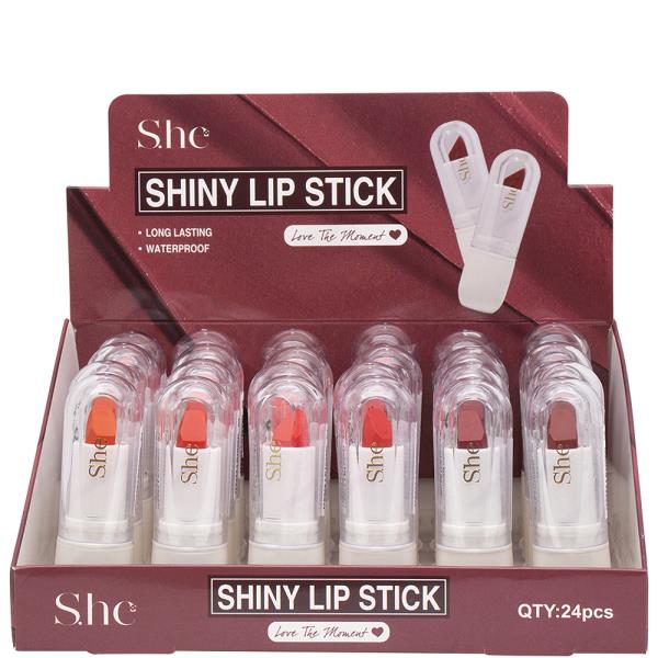 SHINY LIP STICK (24 UNITS)