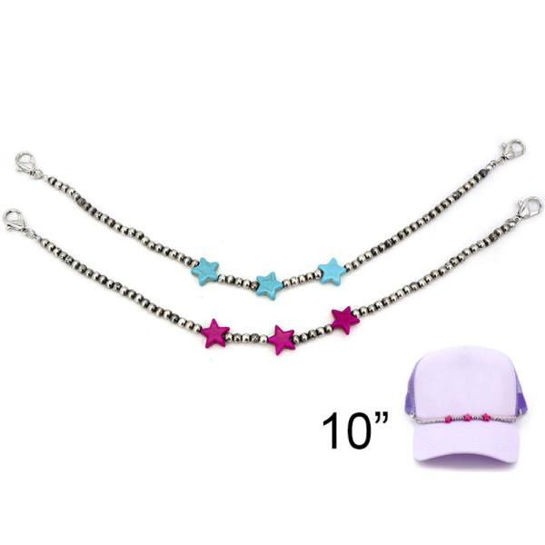 METAL BALL STAR HAT CHAIN SET