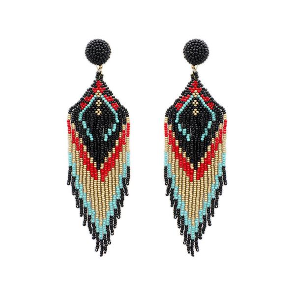 BOHEMIAN TASSEL POST EARRING