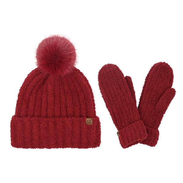 CC COZY YARN HAT & MITTEN SET