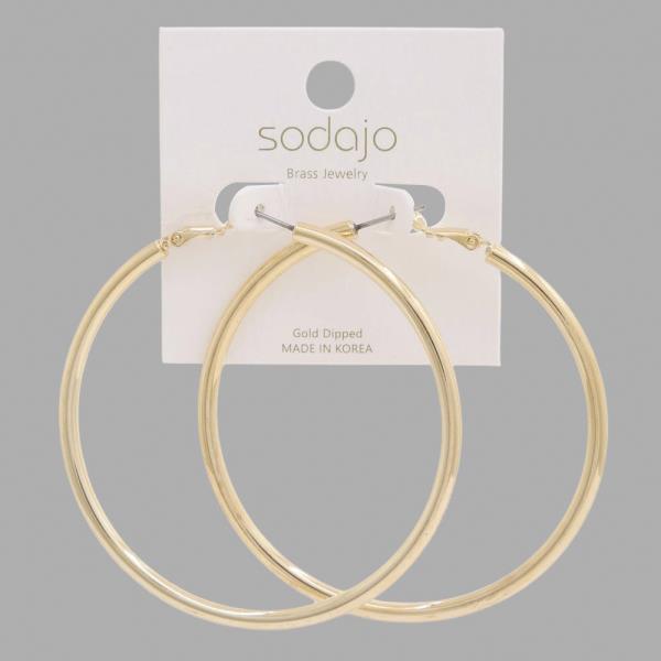 SODAJO HOOP GOLD DIPPED EARRING