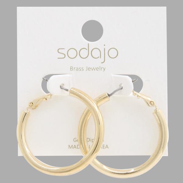 SODAJO HOOP GOLD DIPPED EARRING